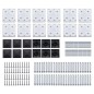 vidaXL Zaunelement Set WPC 1830x(105-186) cm Schwarz vidaXL Zaunelement Set WPC 1830x(105-186) cm Schwarz