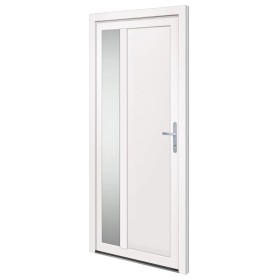 vidaXL Haustür Weiß 98x208 cm PVC