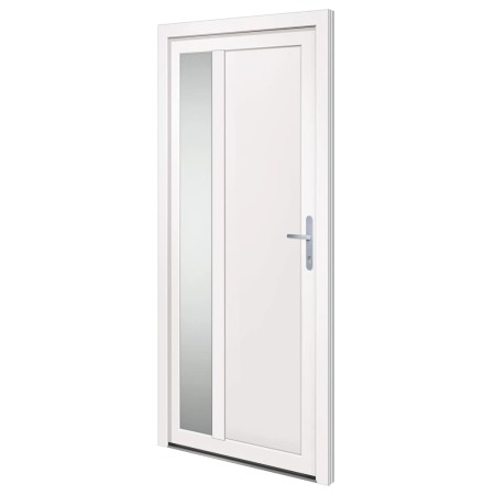 vidaXL Haustür Weiß 98x208 cm PVC