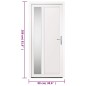 vidaXL Haustür Weiß 98x208 cm PVC