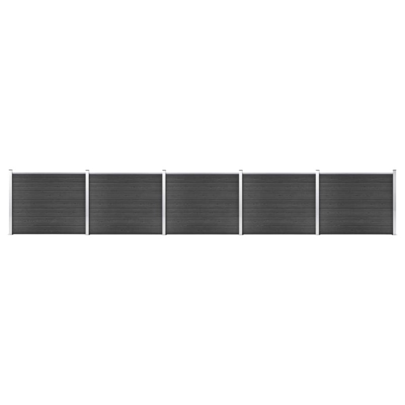 vidaXL Zaunelement Set WPC 872x146 cm Grau vidaXL Zaunelement Set WPC 872x146 cm Grau