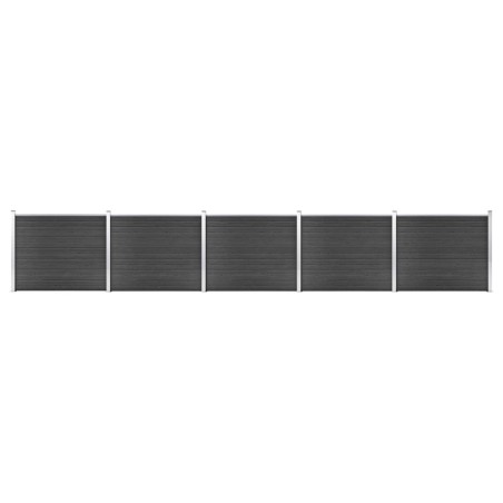vidaXL Zaunelement Set WPC 872x146 cm Grau  