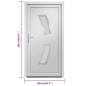 vidaXL Haustür Weiß 108x208 cm PVC vidaXL Haustür Weiß 108x208 cm PVC