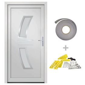 vidaXL Haustür Weiß 98x200 cm PVC
