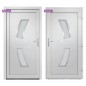 vidaXL Haustür Weiß 98x200 cm PVC vidaXL Haustür Weiß 98x200 cm PVC