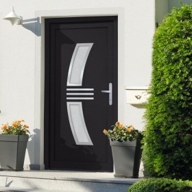 vidaXL Haustür Anthrazit 98x208 cm PVC