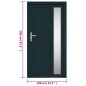 vidaXL Haustür Anthrazit 108x208 cm PVC vidaXL Haustür Anthrazit 108x208 cm PVC