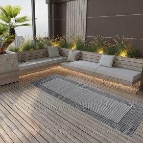 vidaXL Outdoor-Teppich Schwarz 80x150 cm PP