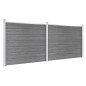 Zaunelement Set WPC 353x146 cm Grau Zaunelement Set WPC 353x146 cm Grau