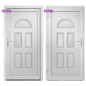 vidaXL Haustür Weiß 88x208 cm PVC vidaXL Haustür Weiß 88x208 cm PVC
