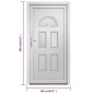 vidaXL Haustür Weiß 88x208 cm PVC vidaXL Haustür Weiß 88x208 cm PVC