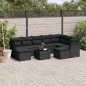 vidaXL 10-tlg. Garten-Sofagarnitur mit Kissen Schwarz Poly Rattan vidaXL 10-tlg. Garten-Sofagarnitur mit Kissen Schwarz Poly Rattan
