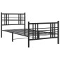 vidaXL Bettgestell mit Kopf- und Fußteil Metall Schwarz 100x190 cm vidaXL Bettgestell mit Kopf- und Fußteil Metall Schwarz 100x190 cm