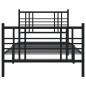 vidaXL Bettgestell mit Kopf- und Fußteil Metall Schwarz 100x190 cm vidaXL Bettgestell mit Kopf- und Fußteil Metall Schwarz 100x190 cm