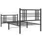 vidaXL Bettgestell mit Kopf- und Fußteil Metall Schwarz 100x190 cm vidaXL Bettgestell mit Kopf- und Fußteil Metall Schwarz 100x190 cm