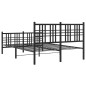 vidaXL Bettgestell mit Kopf- und Fußteil Metall Schwarz 140x200 cm vidaXL Bettgestell mit Kopf- und Fußteil Metall Schwarz 140x200 cm