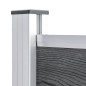 Zaunelement Set WPC 353x146 cm Grau Zaunelement Set WPC 353x146 cm Grau