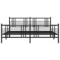 vidaXL Bettgestell mit Kopf- und Fußteil Metall Schwarz 193x203 cm vidaXL Bettgestell mit Kopf- und Fußteil Metall Schwarz 193x203 cm