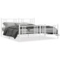 vidaXL Bettgestell mit Kopf- und Fußteil Metall Weiß 193x203 cm vidaXL Bettgestell mit Kopf- und Fußteil Metall Weiß 193x203 cm