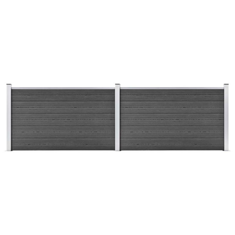 vidaXL Zaunelement Set WPC 353x105 cm Schwarz vidaXL Zaunelement Set WPC 353x105 cm Schwarz
