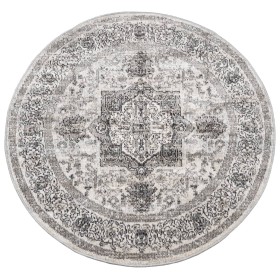 vidaXL Teppich ARBIZU Indoor und Outdoor Vintage-Design Ø 120 cm