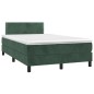 vidaXL Boxspringbett mit Matratze Dunkelgrün 120x190 cm Samt vidaXL Boxspringbett mit Matratze Dunkelgrün 120x190 cm Samt