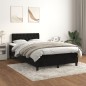 vidaXL Boxspringbett mit Matratze Schwarz 120x190 cm Samt vidaXL Boxspringbett mit Matratze Schwarz 120x190 cm Samt