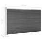 vidaXL Zaunelement Set WPC 353x105 cm Schwarz vidaXL Zaunelement Set WPC 353x105 cm Schwarz