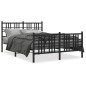 vidaXL Bettgestell mit Kopf- und Fußteil Metall Schwarz 137x190 cm vidaXL Bettgestell mit Kopf- und Fußteil Metall Schwarz 137x190 cm