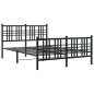 vidaXL Bettgestell mit Kopf- und Fußteil Metall Schwarz 137x190 cm vidaXL Bettgestell mit Kopf- und Fußteil Metall Schwarz 137x190 cm