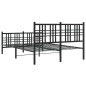 vidaXL Bettgestell mit Kopf- und Fußteil Metall Schwarz 137x190 cm vidaXL Bettgestell mit Kopf- und Fußteil Metall Schwarz 137x190 cm