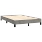 vidaXL Boxspringbett mit Matratze Hellgrau 120x190 cm Samt vidaXL Boxspringbett mit Matratze Hellgrau 120x190 cm Samt