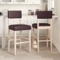 vidaXL Barstühle 2 Stk. Massivholz Gummibaum und Kunstleder vidaXL Barstühle 2 Stk. Massivholz Gummibaum und Kunstleder