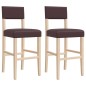 vidaXL Barstühle 2 Stk. Massivholz Gummibaum und Kunstleder vidaXL Barstühle 2 Stk. Massivholz Gummibaum und Kunstleder