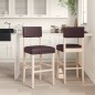 vidaXL Barstühle 2 Stk. Massivholz Gummibaum und Kunstleder vidaXL Barstühle 2 Stk. Massivholz Gummibaum und Kunstleder