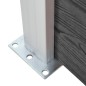 Zaunelement Set WPC 872x186 cm Schwarz Zaunelement Set WPC 872x186 cm Schwarz