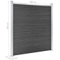 Zaunelement Set WPC 872x186 cm Schwarz Zaunelement Set WPC 872x186 cm Schwarz