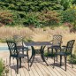 5-tlg. Bistro-Set Aluminiumguss Schwarz 5-tlg. Bistro-Set Aluminiumguss Schwarz