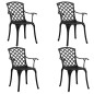 5-tlg. Bistro-Set Aluminiumguss Schwarz 5-tlg. Bistro-Set Aluminiumguss Schwarz