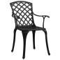 5-tlg. Bistro-Set Aluminiumguss Schwarz 5-tlg. Bistro-Set Aluminiumguss Schwarz