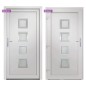 vidaXL Haustür Weiß 108x208 cm PVC vidaXL Haustür Weiß 108x208 cm PVC