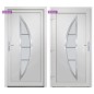 vidaXL Haustür Weiß 98x200 cm PVC vidaXL Haustür Weiß 98x200 cm PVC