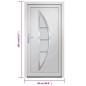 vidaXL Haustür Weiß 98x200 cm PVC vidaXL Haustür Weiß 98x200 cm PVC