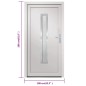 vidaXL Haustür Weiß 108x208 cm PVC vidaXL Haustür Weiß 108x208 cm PVC