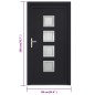 vidaXL Haustür Anthrazit 88x200 cm PVC vidaXL Haustür Anthrazit 88x200 cm PVC
