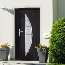 vidaXL Haustür Anthrazit 98x200 cm PVC
