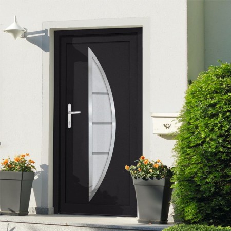 vidaXL Haustür Anthrazit 98x200 cm PVC