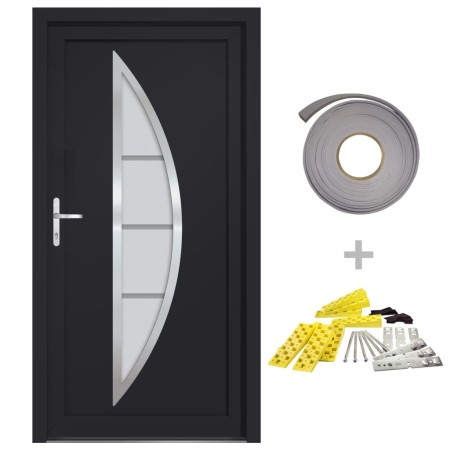 vidaXL Haustür Anthrazit 98x200 cm PVC