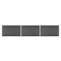 Zaunelement Set WPC 526x105 cm Schwarz Zaunelement Set WPC 526x105 cm Schwarz