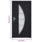 vidaXL Haustür Anthrazit 98x200 cm PVC vidaXL Haustür Anthrazit 98x200 cm PVC